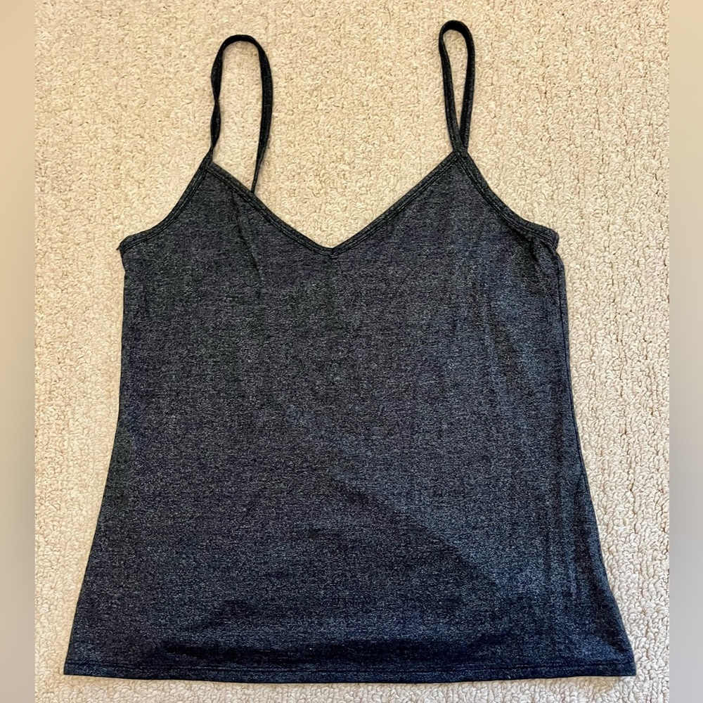 Dark grey/black sparkly TNA tank top
